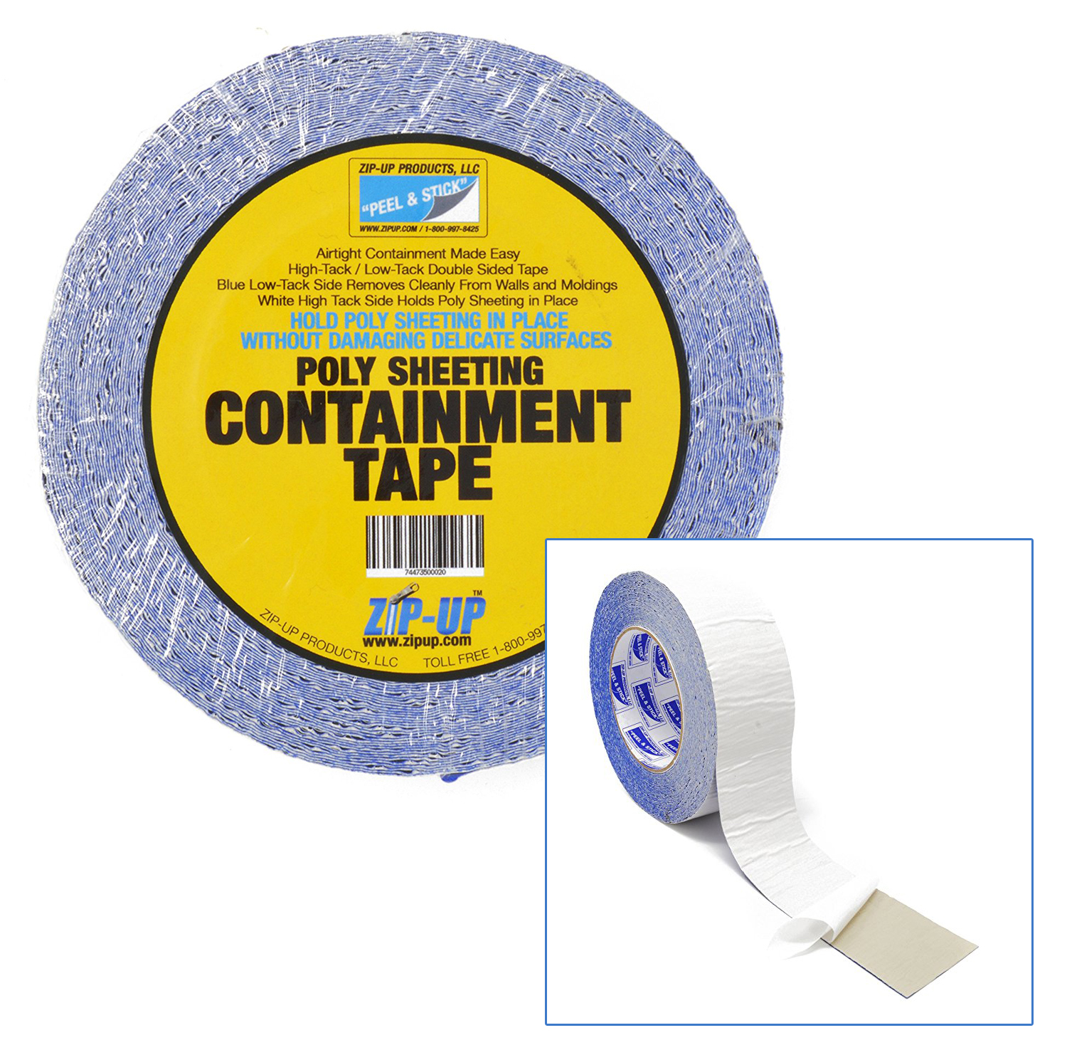 Two Sided Poly Sheeting Dust Containment Tape by Zip-Up Products
