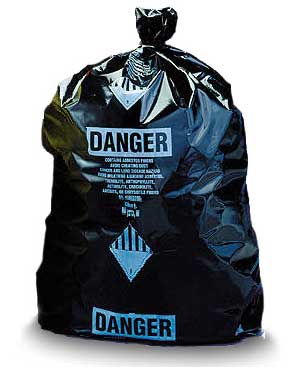 Black Disposable Burial Poly Bags (Printed)